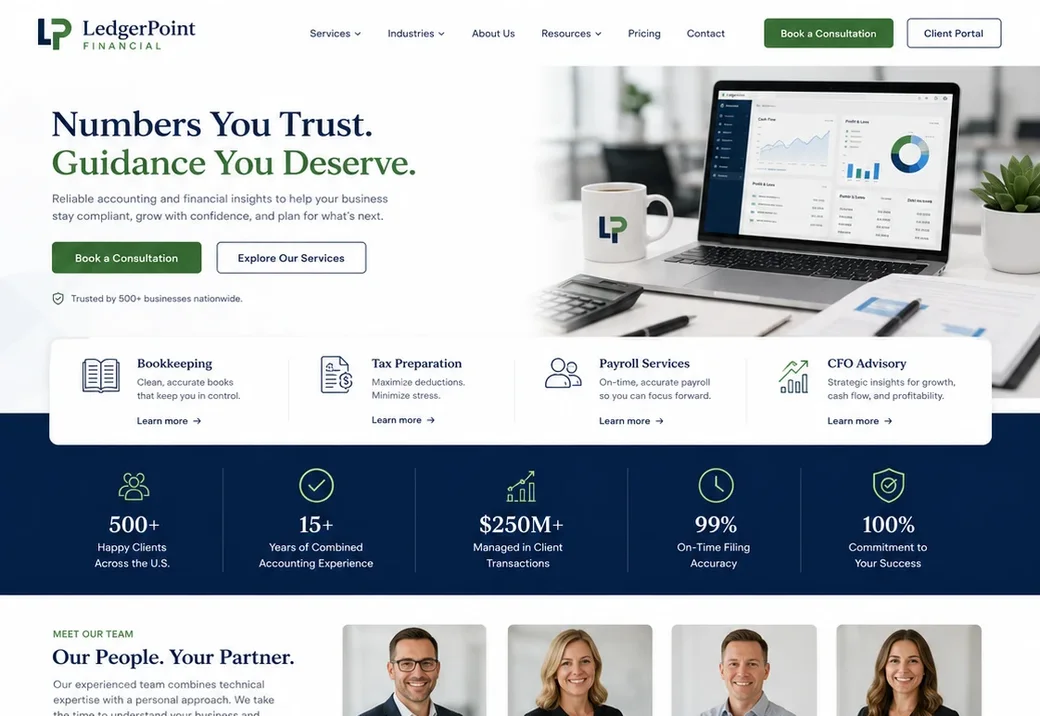 LedgerPoint Financial accounting homepage