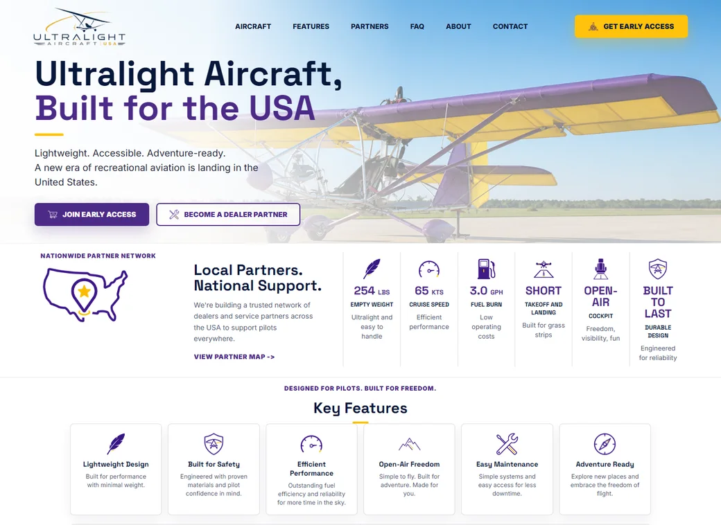 Ultralight Aircraft USA aviation homepage